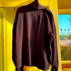 TIMBERLAND MEN’S NAVY BLUE MOCK TURTLENECK 100% COTTON Sz XL EUC